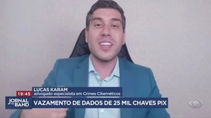 Lucas Karam entrevistado por Band, Jornal da Band: Vazamento de dados de 25 mil chaves Pix