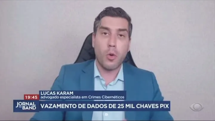 Lucas Karam entrevistado por Band, Jornal da Band: Vazamento de dados de 25 mil chaves Pix