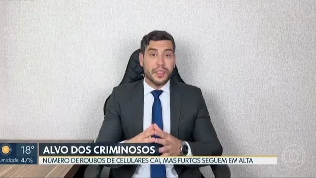 Lucas Karam entrevistado por TV Globo, Bom Dia DF: Roubo e furto de celular: como proteger os dados