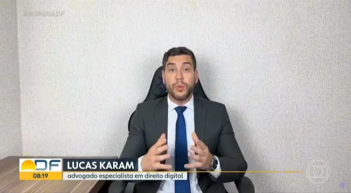 Lucas Karam entrevistado por TV Globo, Bom Dia DF: Alvo dos criminosos: roubos e furtos de celular no DF