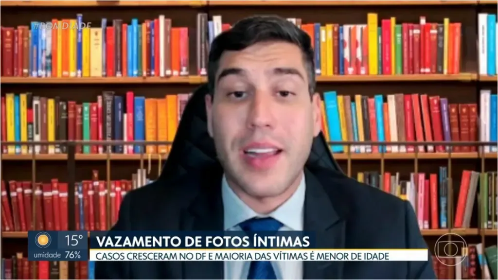 Lucas Karam entrevistado por TV Globo, Bom Dia DF: Vazamento de fotos íntimas no DF