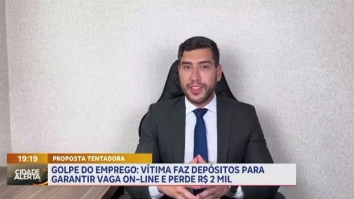 Lucas Karam entrevistado por Record Brasília, Cidade Alerta: Golpe do emprego
