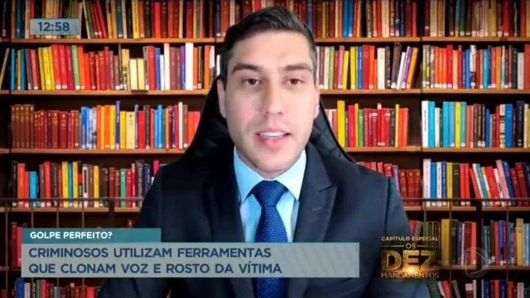 Lucas Karam entrevistado por Record Brasília, Balanço Geral DF: Golpes com clonagem de voz e rosto