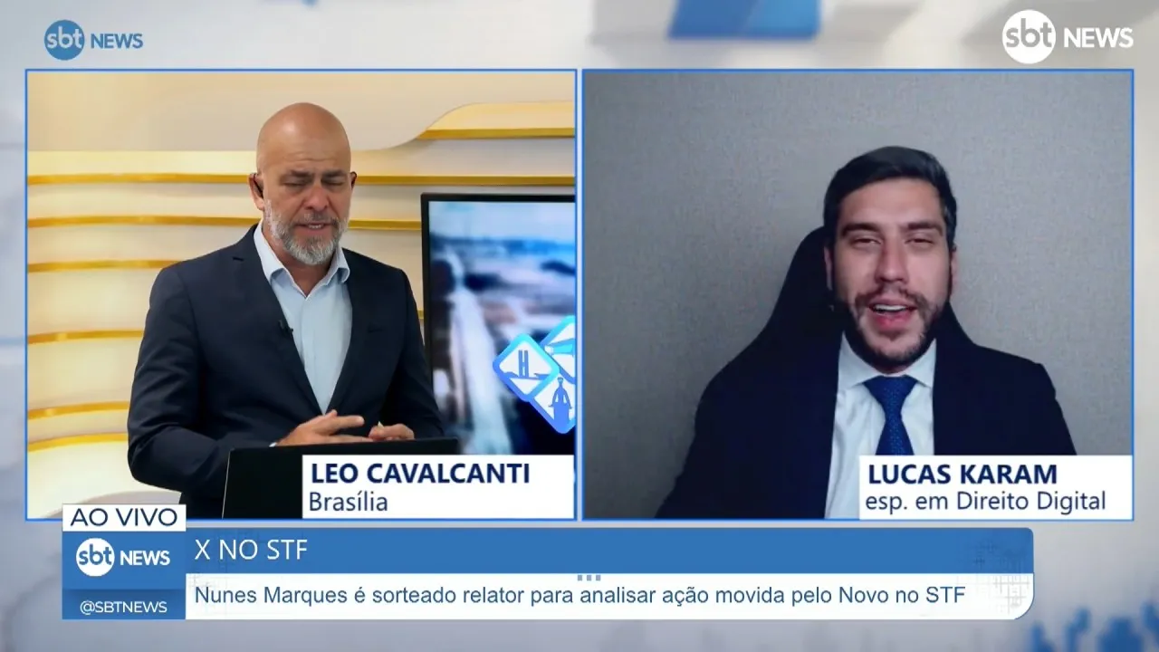 Lucas Karam entrevistado por SBT News: Uso de VPN cresce após o bloqueio do X